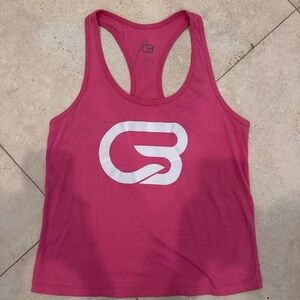 Cyclebar Pink Racerback Tank Top with White Logo